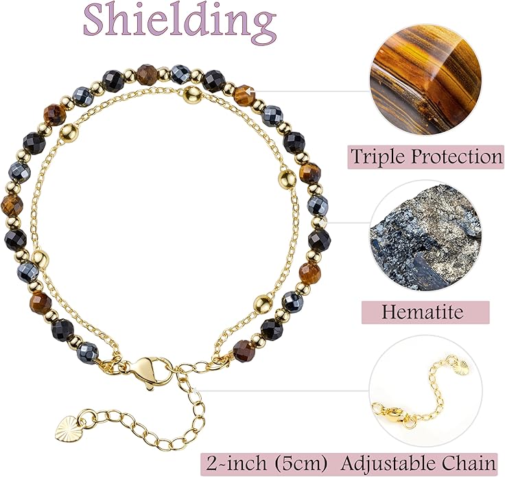 Farfume Crystal Bracelet Beaded Bracelets for Women 4mm Natural Stone Beads Gemstone Handmade Anxiety Jewelry Gifts