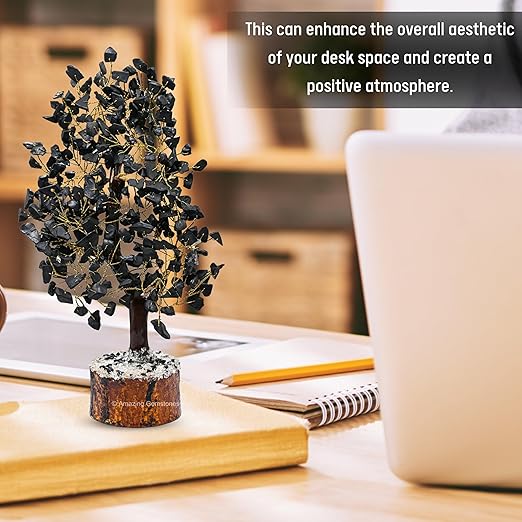 Amazing Gemstone Crystals and Healing Stones Birthday Gifts for Women - Shungite Crystal Tree of Life Home Decor Stocking Stuffers, Bookshelf, Room, Meditation Gift for Dad, Unique Birthday Gifts