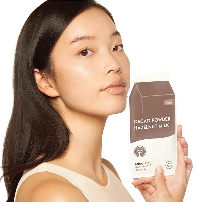 ESW Beauty Cacao Powder – Smoothing Plant-Based Milk Face Mask – Cacao & Hazelnut for Aging & Sensitive Skin – Plumps, Softens & Promotes Youthful Complexion