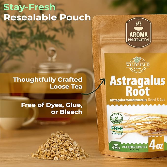 4 oz. Astragalus Root Herbal Tea – 113g Dried Astragalus Root Tea Huang Qi Raíz de Astrágalo