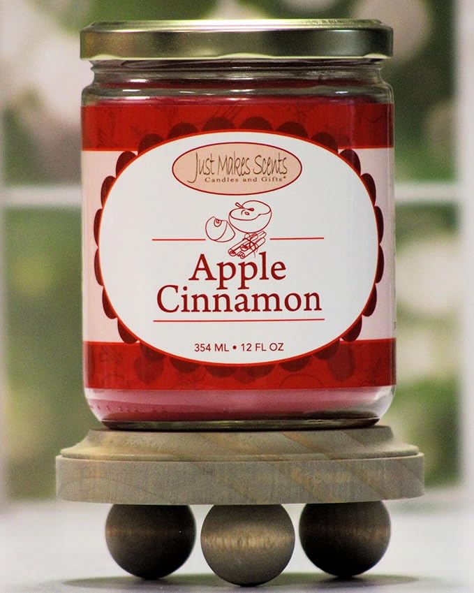 Apple Cinnamon Scented Candles | Amazing Fall Fragrance by Just Makes Scents (12 oz)