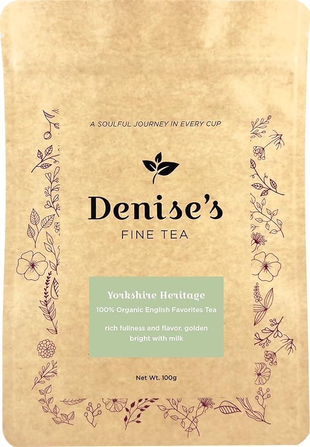 Denise's Fine Tea, USDA Organic, Yorkshire Harrogate, Black Tea, Loose Leaf (100g)