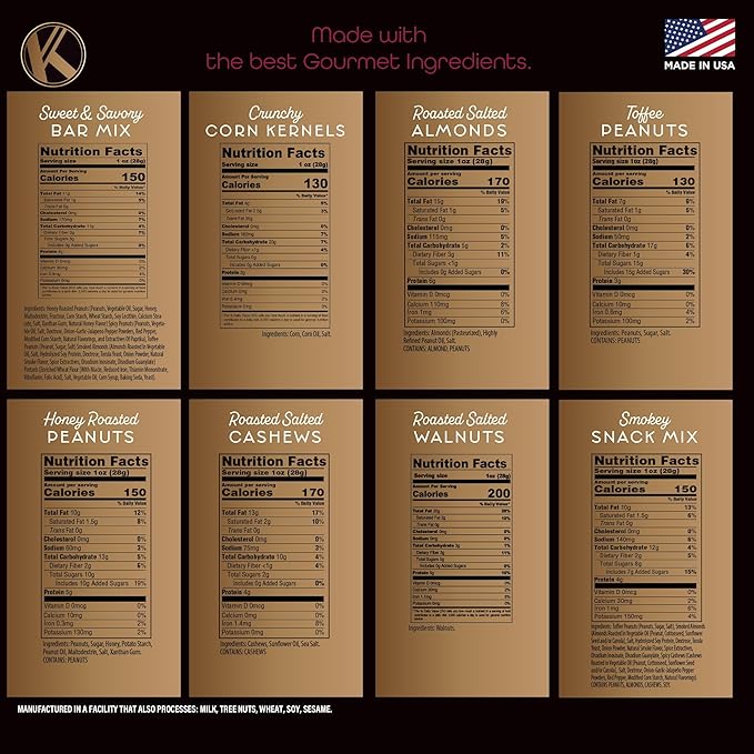 KREMERY Gourmet Nut Gift Basket - Diwali Sweets Hamper Mixed Nuts Gift Basket in Seagrass Tray with Ribbon (8 Assortments) Healthy Snack Care Package, Food Assortments