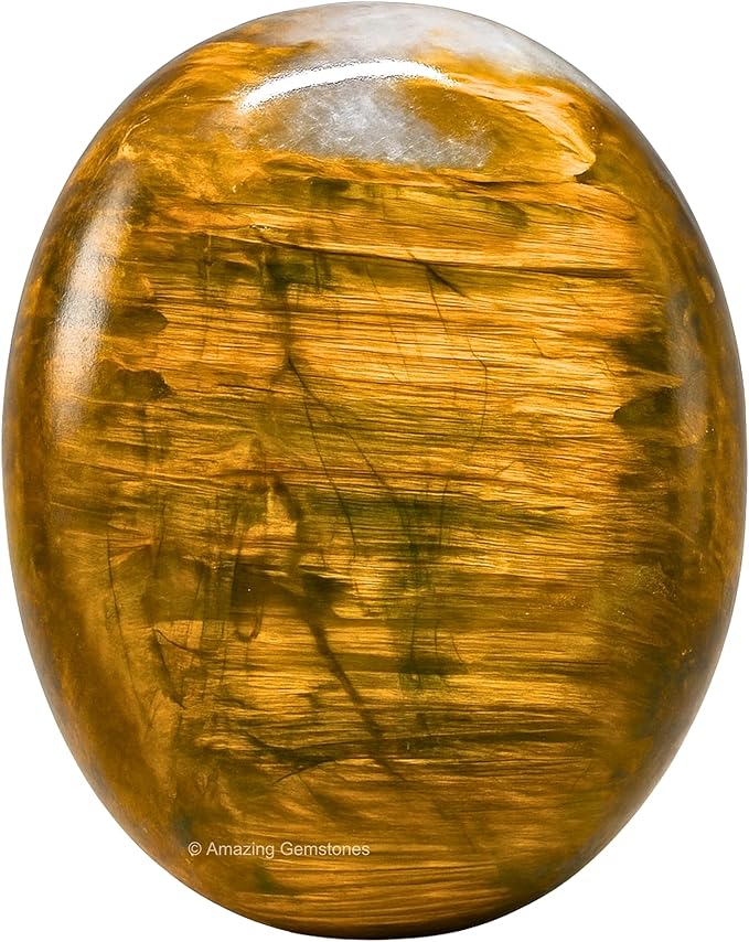 Amazing Gemstone Nellite Crystals, Healing Stones - Large Palm Stone Crystals Piedra- for Good Luck, Balanced Positive Energy, Meditation - Unique Stocking Stuffers, Birthday Gifts for Women, Men