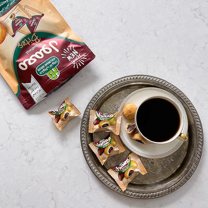 HB Halwani Bros Cookies, 100% All Natural Assorted Mini Mamoul Date Filled Shortbread Biscuits, Slightly Sweet, No Additives, 18ct. 6.3 oz