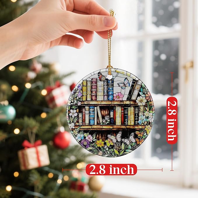 Christmas Ornaments: Christmas Tree Decorations, Holiday Decor, Stocking Stuffers, Gift Ideas, Bookish Gift Art, Book Lover Gifts & Book Reader Gifts