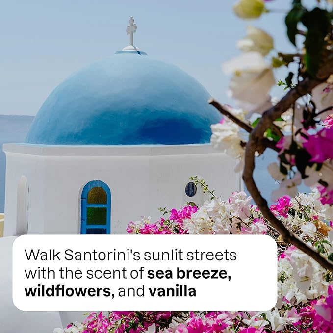 ATTITUDE Scented Room and Air Freshner Spray, for Home and Bathroom, Natural Origin Ingredients, Vegan, Floral and Sweet Scent, Santorini Bliss, 8 Fl Oz