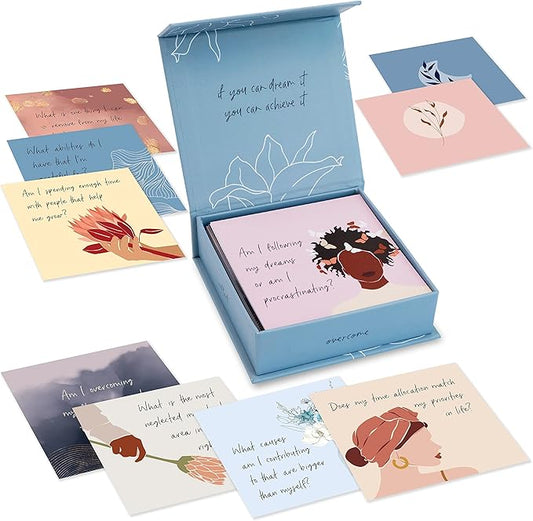 RYVE 52 Empowering Question Cards for Mindfulness, Meditation and Therapy - Self Care, Self Reflection & Positive Affirmation Cards for Women, Mindfulness, Self Love, Self Care Gifts for Women