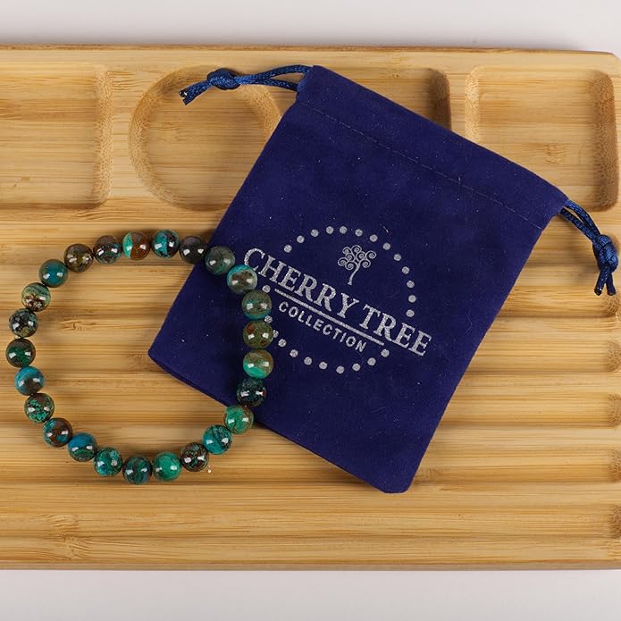 Cherry Tree Collection - Small, Medium, Large Sizes - Gemstone Beaded Bracelets For Women and Men - 8mm Round Beads