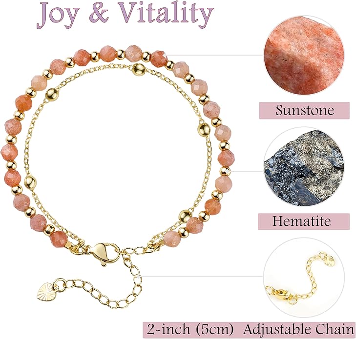 Farfume Crystal Bracelet Beaded Bracelets for Women 4mm Natural Stone Beads Gemstone Handmade Anxiety Jewelry Gifts