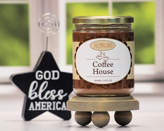 Coffee House Scented Soy Blend Candle | Fresh Coffee Smell | Hand Poured in The USA (12 oz)
