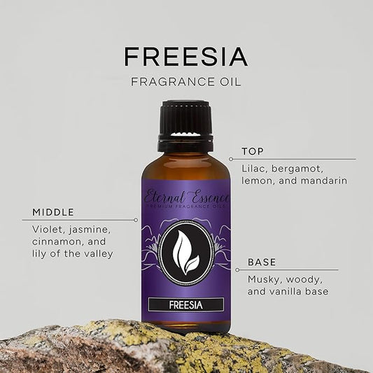 Eternal Essence Oils Freesia 30ml Premium Fragrance Oil - for Candle, Soap Making, Aromatherapy, Diffusers, Home Care, & Humidifiers