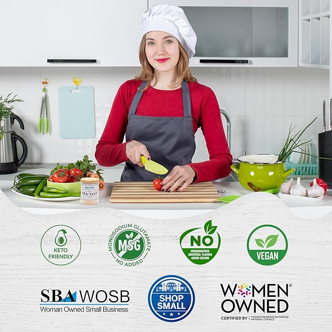 FLORIDA PURE Garlic Sea Salt - 80+ Mineral Sea Salt, Natural, Unrefined, Non Iodized - for Baking, Cooking, Seasoning & Enhancing Taste - Rich Taste Flaky Sea Salt (4.5 oz Jar)