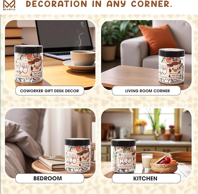 Positive Cow Gifts for Women Cow Lovers - Daily Affirmation Cards for Men Coworkers, Cute Friend Birthday Gifts for Women Teacher, Trendy Stuff Teenage Girl Gift for Christmas, Easter