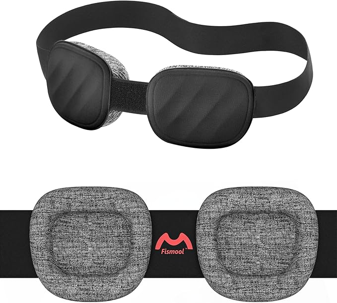 Eye Mask for Sleeping - 100% Blacking Sleep Mask for Men Women, Sleep Mask for Cpap Users with Adjustable Night Blindfold Flight, Travel, Nap, Black