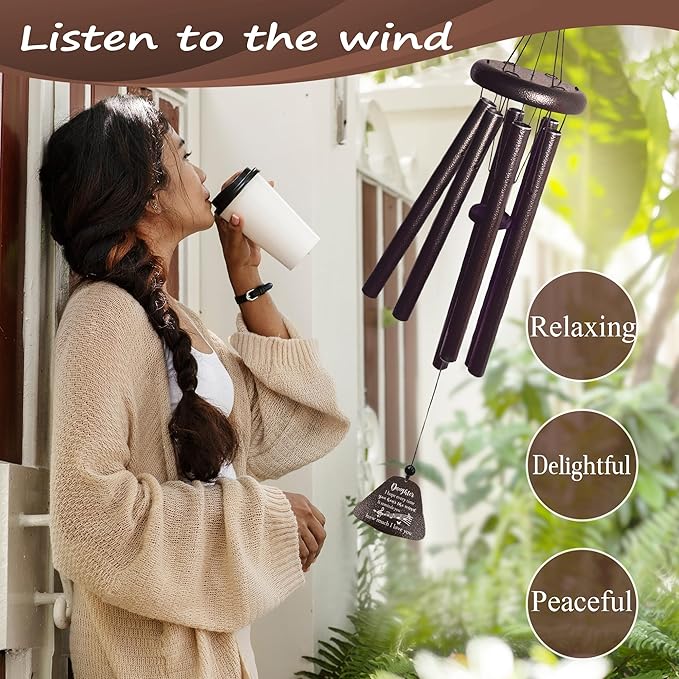 Daughter Gifts from Mom Dad, Daughters Birthday Gifts, Daughter 32” Wind Chimes for Birthday Graduation Christmas Valentines Mothers Day