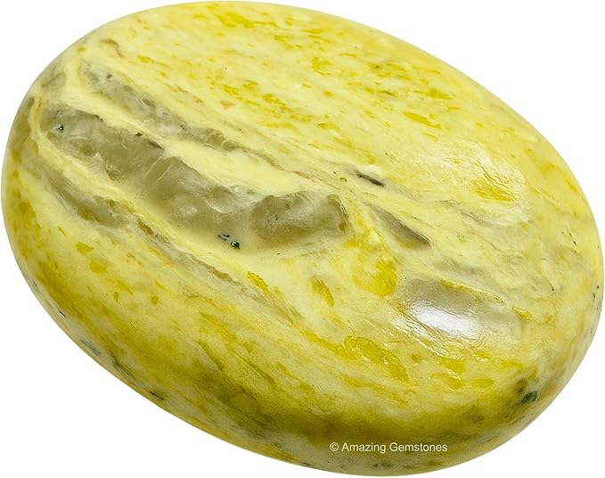 Amazing Gemstone Serpentine Crystals and Healing Stones - Large Palm Stone Crystals Piedra - Crystal for Good Luck, Balanced Positive Energy, Meditation - Unique Stocking Stuffers and Gifts for Women