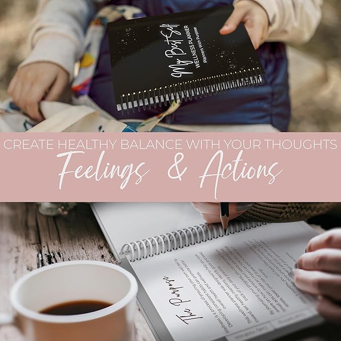 Wellness Journal – Daily Self Care Lifestyle Planner to Support Physical, Mental, & Emotional Health – Guided Prompts Self Love Diary to Practice Gratitude, Reflection, and Goals