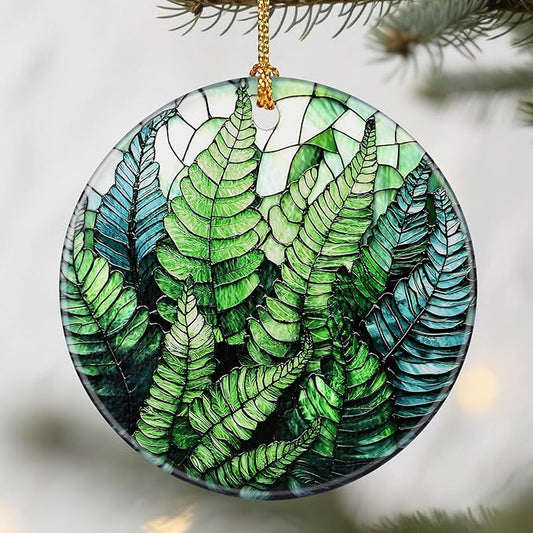 Fern Plant Ornaments, Christmas Ornaments: Christmas Tree Decorations, Holiday Decor, Stocking Stuffers, Gift Ideas, Xmas Gift, Housewarming Gifts & Gifts for Plant Lover