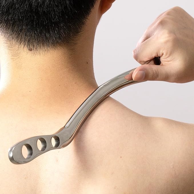 Gua sha Tool gua sha Stainless Steel iastm Tool Gussha Massage Tool Muscle Scraping Tool for Soft Tissue Therapy and Reduce Arms,Back, Legs, Neck Muscle Pain(hu6)………