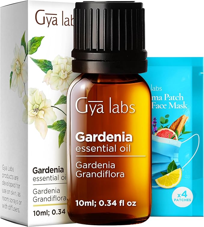 Gya Labs Gardenia Essential Oil - 0.34 Fl Oz - for Hair, Skin, Diffuser, Aromatherapy & DIY Candle Making Scent