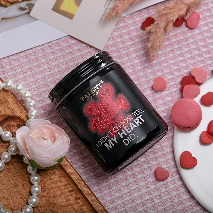 Anniversary Candle Gifts | Natural Soy Candle for Men Women Birthday | Ideal Gift for Christmas Valentine's Day | Sweet Peach & Rose Scented Candles