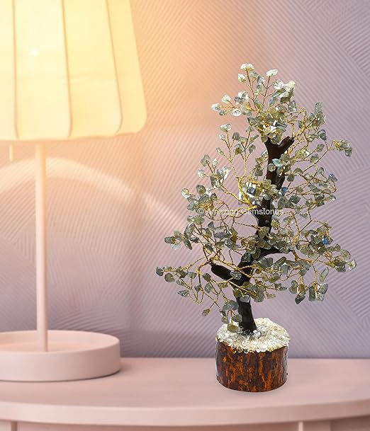 Amazing Gemstone Crystals and Healing Stones Birthday Gifts for Women - Labradorite Crystal Tree of Life Home Decor Stocking Stuffers, Bookshelf, Room, Meditation Gift for Mom, Unique Birthday Gifts