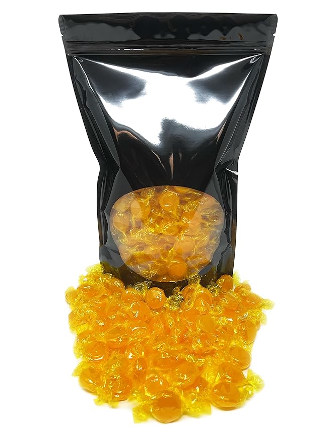 Butterscotch Hard Candy Disks - 3 lbs - Butter Scotch Flavored Old School Classic Hard Candies - Bulk American Vintage Candy Assortment - Individually Wrapped, 48 oz.