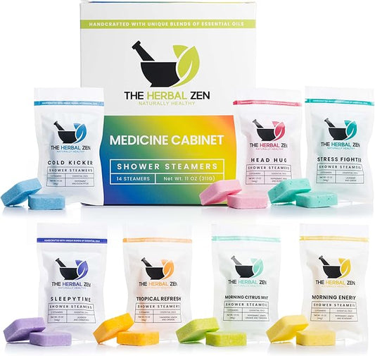 Shower Steamers Aromatherapy Tablets – Variety Pack - Shower Bombs Aromatherapy Made in USA – Self Care Gifts for Women and Men – Natural Essential Oils – Adult Christmas Stocking Stuffers (14 Pack)