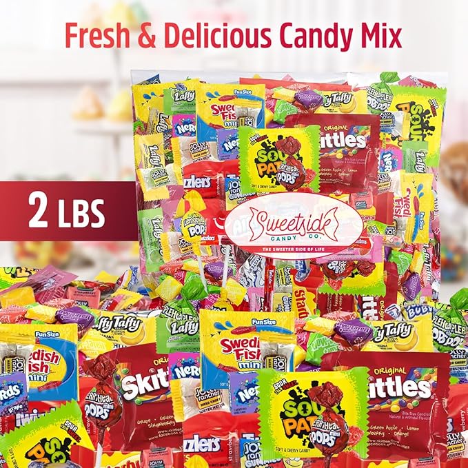 CANDY VARIETY PACK - 2 Lbs Assorted Classic Mix - Bulk Care Package - Office Assortment - Gift Box for Birthday Party, Kids, College Students & Adults (2 lbs)
