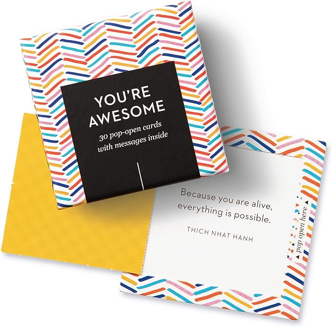 Compendium ThoughtFulls Pop-Open Cards — 3-Pack of Celebrating You, Yay, You!, You’re Awesome — 90 Pop-Open Cards, Each with a Different Message Inside