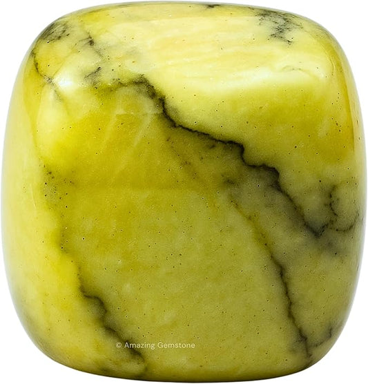 Amazing Gemstone Serpentine Crystals and Healing Stones Tumbled - 1oz Serpentine Stone Gem Stones,Natural Healing Stones for Energy Balance,Stress Relief - Premium Polished Gems Rocks for Meditation