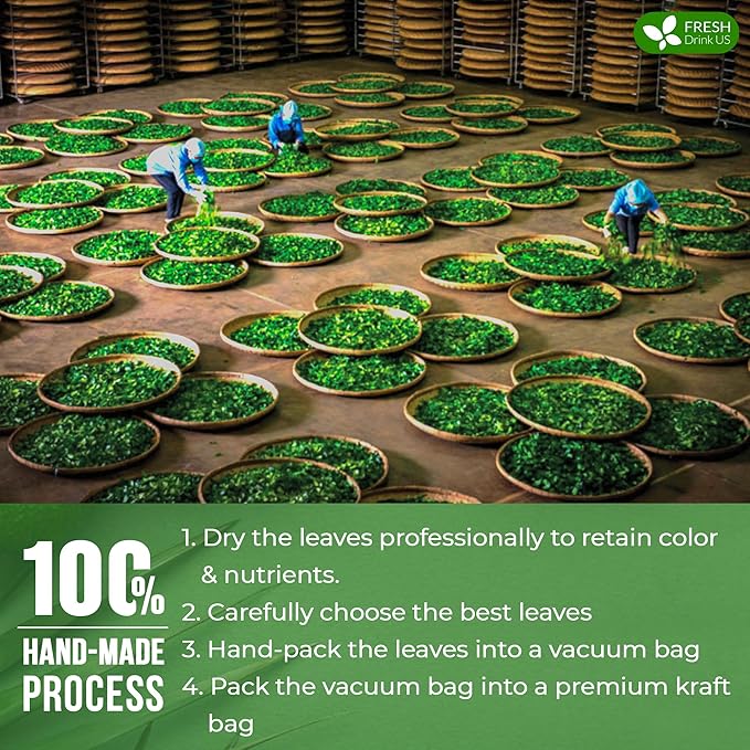 FreshDrinkUS, Premium 50+ Natural Guava Leaves, Whole Dried Leaves, 100% Pure, Natural Guava Loose Leaf Herbal Tea, Non GMO, No Additives, No Caffeine, Vegan