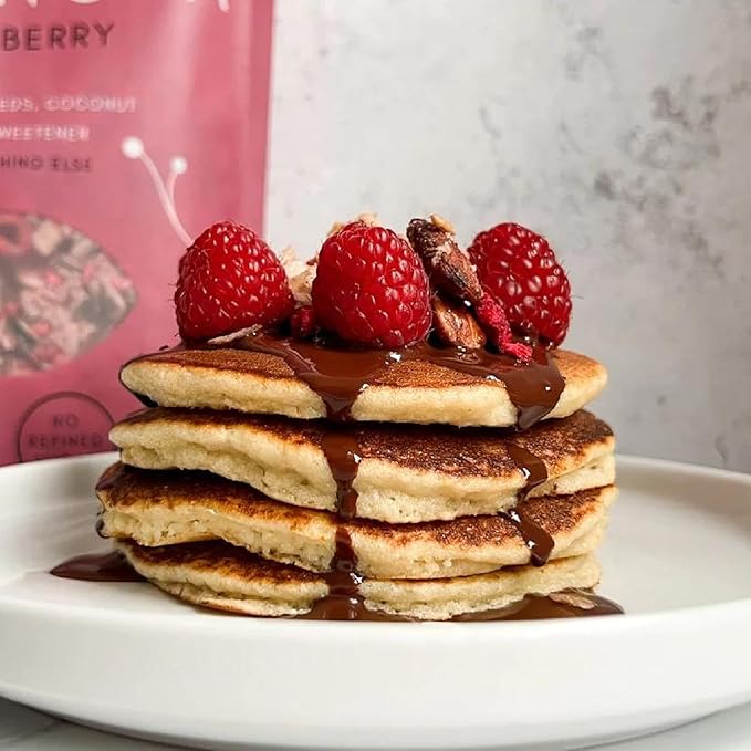 Keto Hana Raspberry Keto Granola Keto Diet Vegan Grain Free Dairy Free Plant Based No Refined Sugars Gluten Free 2g Net Carbs Breakfast Cereal - 11oz