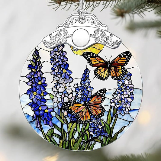 Lavender Butterfly Christmas Ornaments: Christmas Tree Ornaments, Holiday Decor for Flower Lover, Stocking Stuffers, Gift Ideas, Xmas Gifts & Gifts for Butterfly Lover