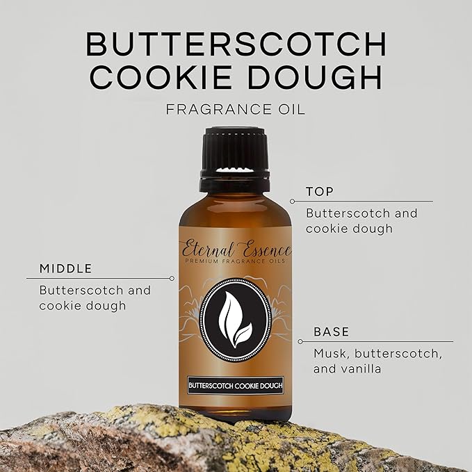 Eternal Essence Oils Butterscotch Cookie Dough 30ml Premium Fragrance Oil - for Candle, Soap Making, Aromatherapy, Diffusers, Home Care, & Humidifiers