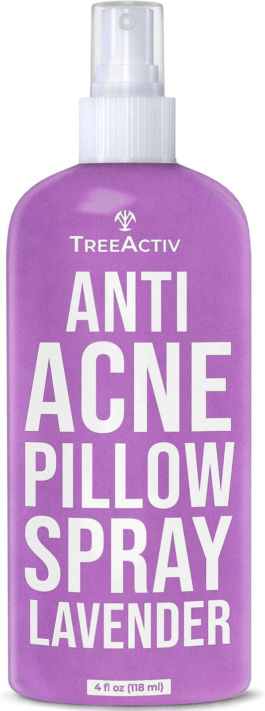 Anti-Acne Pillow Spray, 4 fl oz, Lavender Sleep Spray, Pure Lavender Essential Oil Air Freshener, Pillow Linen Spray for Bedding, Aromatherapy, 1000 Sprays