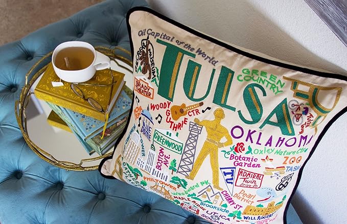 Catstudio Tulsa Embroidered Decorative Throw Pillow