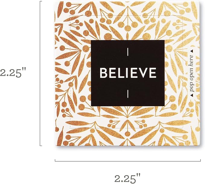 Compendium ThoughtFulls Pop-Open Cards — 4-Pack of Believe, Shine, Holiday Cheer, Merry Christmas — 120 Pop-Open Cards, Each with a Different Message Inside
