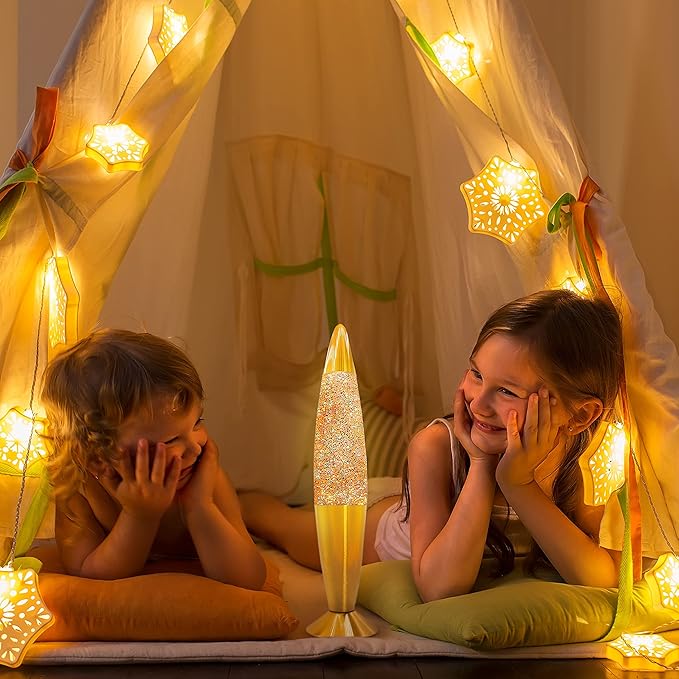 Jambo 16-Inch Rainbow Glitter Lamp I Beautiful Liquid Lamp I Entertaining for Adults and Kids I Perfect Holiday Gift