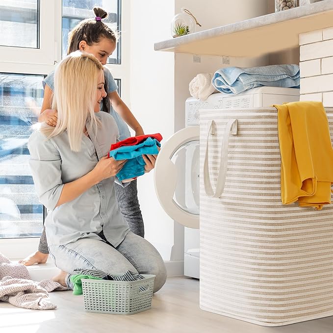 Lifewit 3 Pack Laundry Hamper Large Collapsible Laundry Baskets, Freestanding Waterproof Clothes Hamper with Easy Carry Handles in Laundry Room Bedroom Bathroom College Dorm for Adults, Black, 3 x 80L