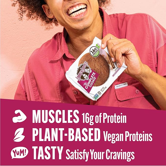 Lenny & Larry's The Complete Cookie, Snickerdoodle, Soft Baked, 16g Plant Protein, Vegan, Non-GMO, 4 Ounce Cookie (Pack of 12)