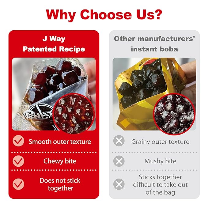 J WAY Instant Vietnamese Coffee Kit with Authentic Brown Sugar Tapioca Boba, Ready in Under One Minute, Paper Straws Included - 3 Servings