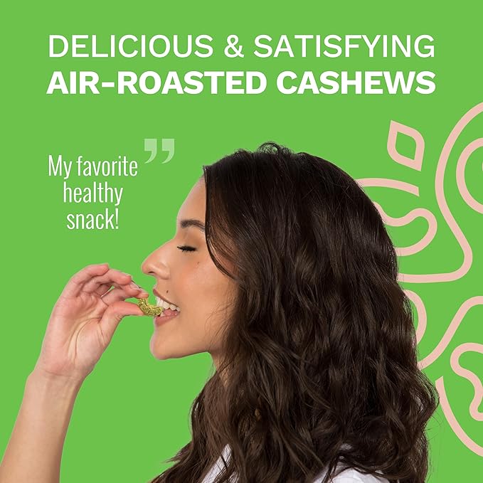 Sweet Matcha Cashews with Skin by Karma Nuts, Whole, Sweet, Roasted, Vegan, Gluten Free, Low Net Carb, Natural, Everyday Nut Snack, 1.5 Ounce (12 Snack Packs)