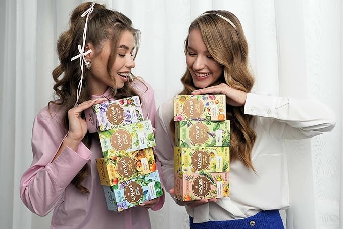 LOVARE Spices Harmony Herbal Tea, Caffeine-Free Fruit & Spice Infusion, Persimmon + Mandarin, 24 Individually Wrapped Bags (1.8 g each), Made in Ukraine (SPICES HARMONY)