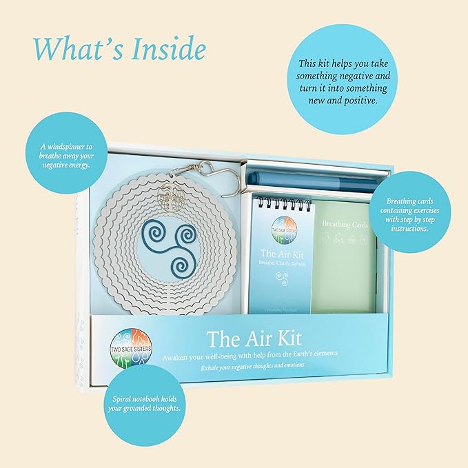 The Air Kit – Turn Over a New Leaf This Fall – Breathe Away Negative Thoughts for Stress Relief and Healing - Care Kit by Two Sage Sisters