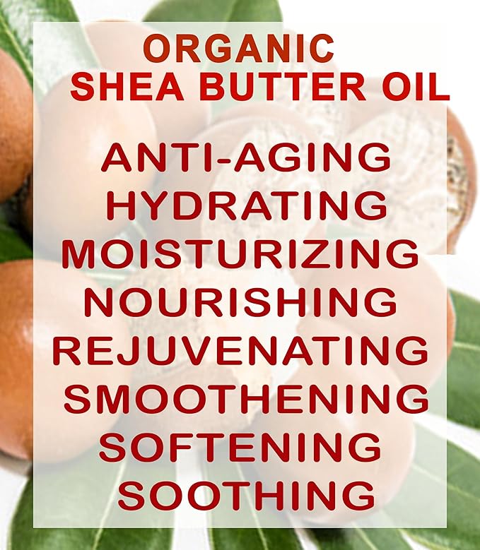 Botanical Beauty Organic SHEA BUTTER OIL 100% Pure Natural Undiluted Refined Cold Pressed Carrier Oil for Face, Skin, Hair, Lip, Nails. African Shea (Karite) Nut Oil (4 Fl Oz)