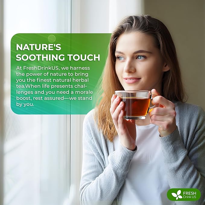 FreshDrinkUS, 30 Teabags of Herbal Day Cleanse Tea – 30 Day Program | Refreshing Mint Blend with Dandelion, Senna & Hibiscus | Naturally Supports Wellness & Light-Feeling | Caffeine-Free Herbal Tea