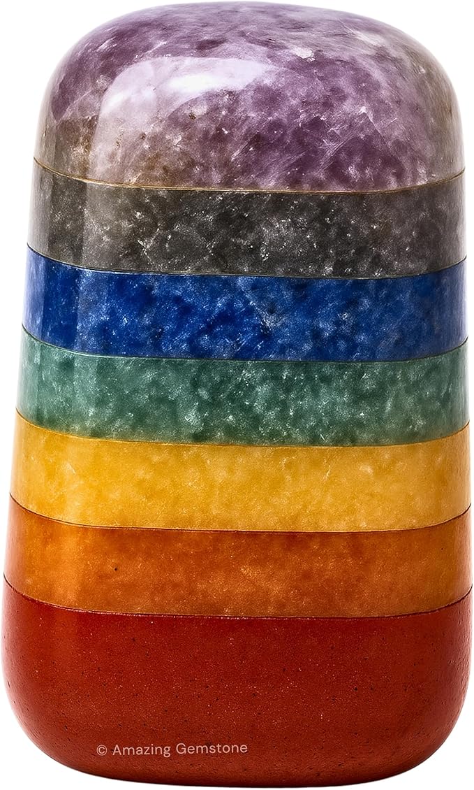 Amazing Gemstone Chakra Crystals and Healing Stones Tumbled - 1 oz Chakra Stone Gem Stones, Natural Healing Stones for Energy Balance, Stress Relief - Premium Polished Gems Rocks for Meditation