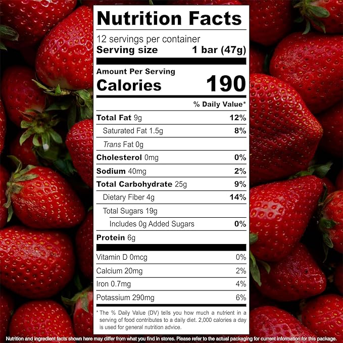 JONESBAR (Peanut Butter and Jelly, 12 Count (Pack of 1)), USDA Organic Fruit & Nut Bar, Non-GMO, Kosher, Vegan, Gluten Free, Simple Snack Bar